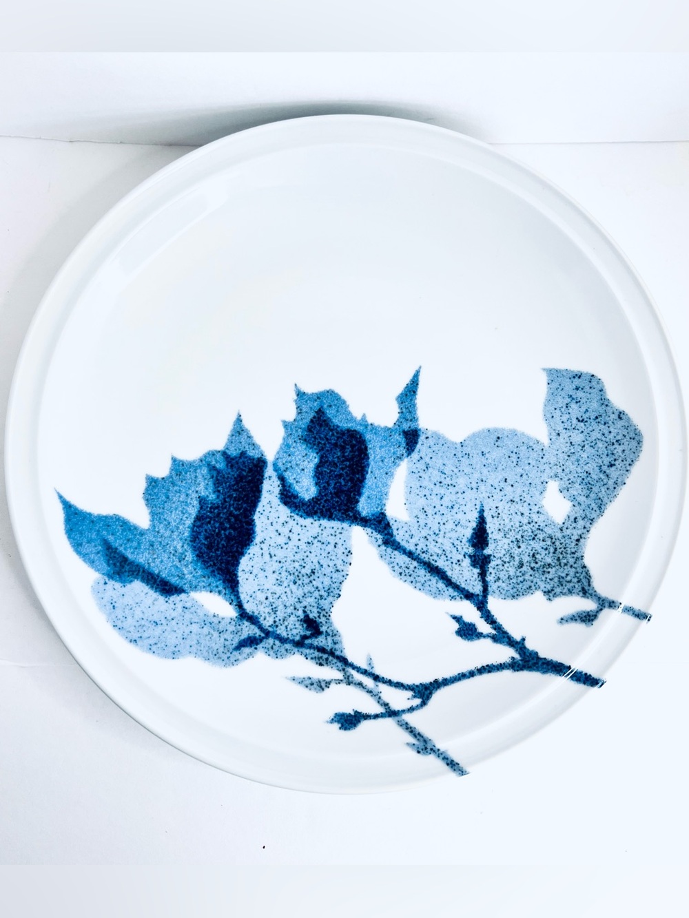 Dansk Magnolia Blue 12” Chop Plate Vintage Japan Porcelain Platter